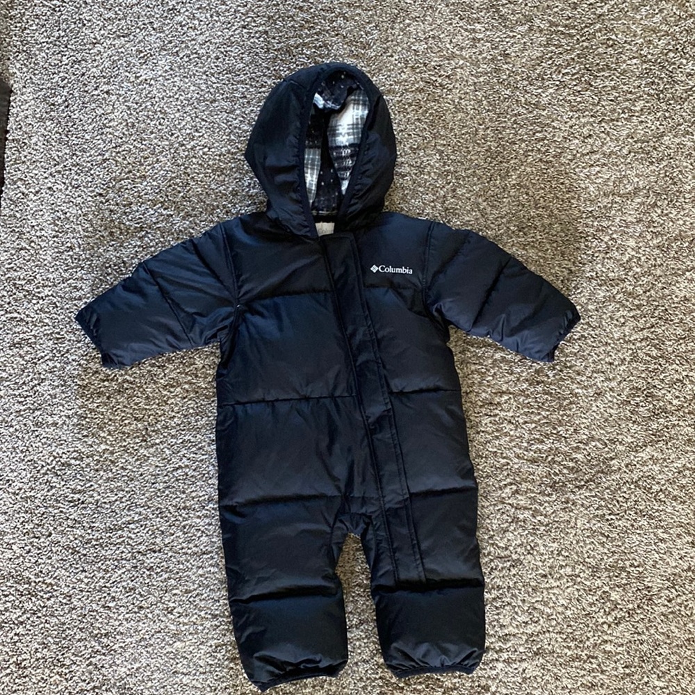 Columbia black infant insulated puffer snow suit